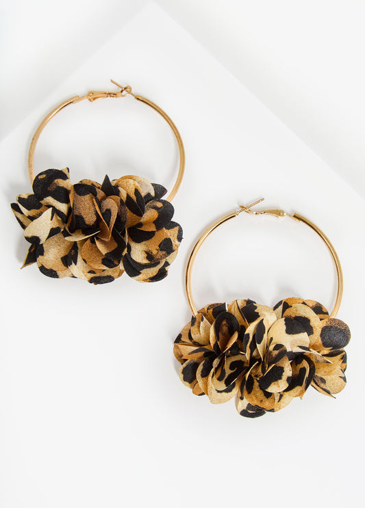 Animal Print Hoop Earrings