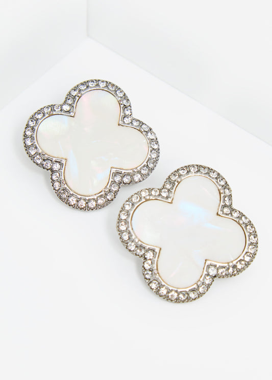 Clip On Clover Earrings