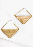 Gold Tone Wrapped Wire Earrings