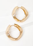Twisted Gold Tone Hoop Earrings