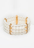 Faux Pearl Stretch Bracelet