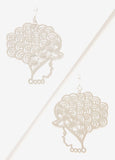 Cutout Profile Drop Earrings
