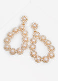 Faux Pearl Teardrop Earrings