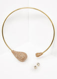 Crystal Teardrop Collar Set