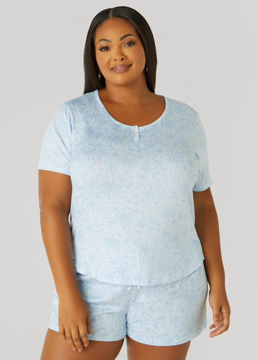 Plus Size Cozy Couture Tropical PJs Set