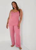 Plus Size Love To Sleep Ribbed Pajama Set
