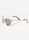 Crystal Cutout Cat Eye Sunglasses