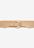 Wrapped Faux Leather Stretch Belt