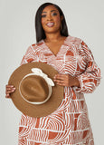 Bow Embellished Straw Hat