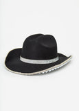 Faux Pearl And Crystal Cowboy Hat