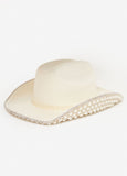 Trendy Accessory Felt Rhinestone Crystal Pearl Cowboy Hats Fedora