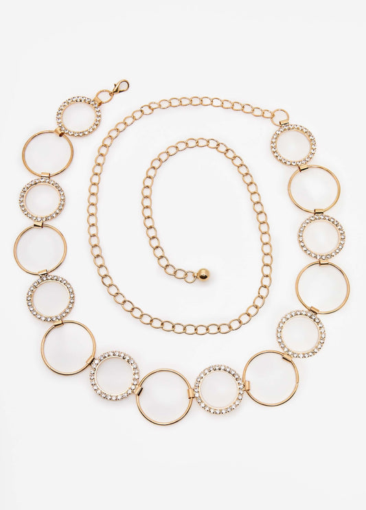 Crystal Circle Chain Belt