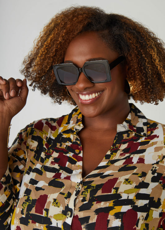 Crystal Square Sunglasses