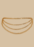 Layered Gold Tone Chain Belt