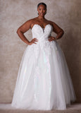 Plus Size Princess Wedding Gown Plus Size Strapless Bridal Gown