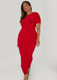 Ruched Maxi Bodycon Dress