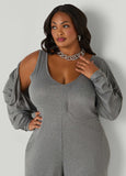 Plus Size Ribbed Bolero