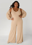 Ribbed Wide Leg Jumpsuit