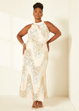 Plus Size Sequined Velvet Gown