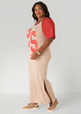 Jersey Two Tone Maxi Dress
