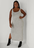 Plus Size Marled Maxi Tank Dress