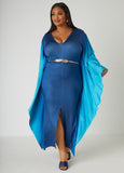 Plus Size kaftan maxi dress plus size trendy ombre cocoon maxi dress