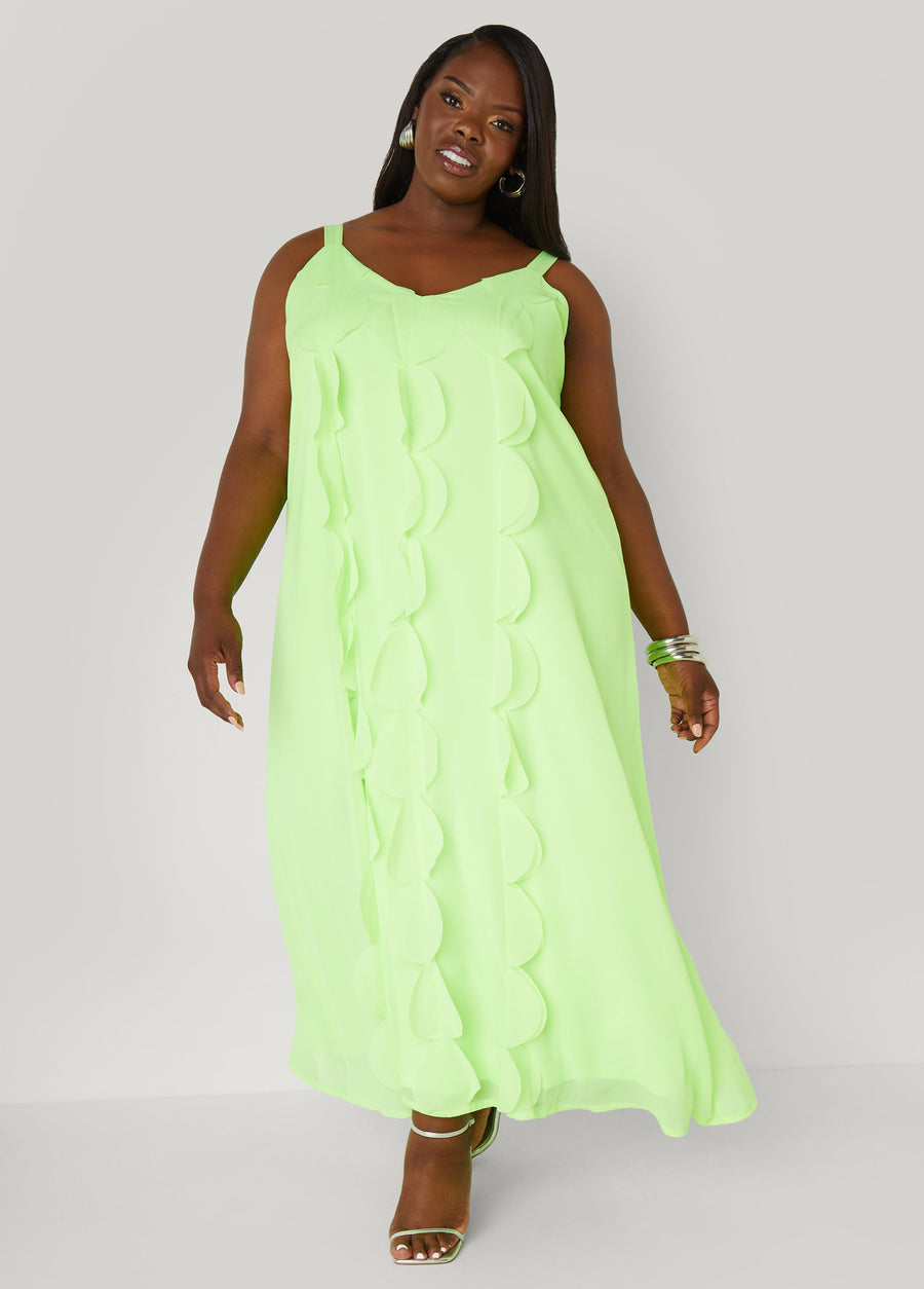 Plus Size Appliqued Maxi Dress