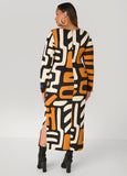 Textured Abstract Maxi Dress