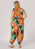 Abstract Print Joggers Jumpsuit
