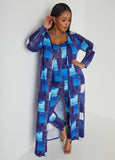 Plus Size denim duster plus size two piece plus size matching set