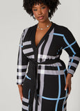 Plaid Maxi Cardigan Dress