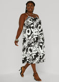 Graffiti Print Slip Dress
