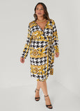 Status Print Wrap Dress