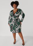 Printed Wrap Dress
