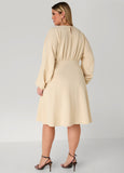 Split Sleeve A Line Dress
