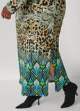 Animal Print Hooded Maxi Dress