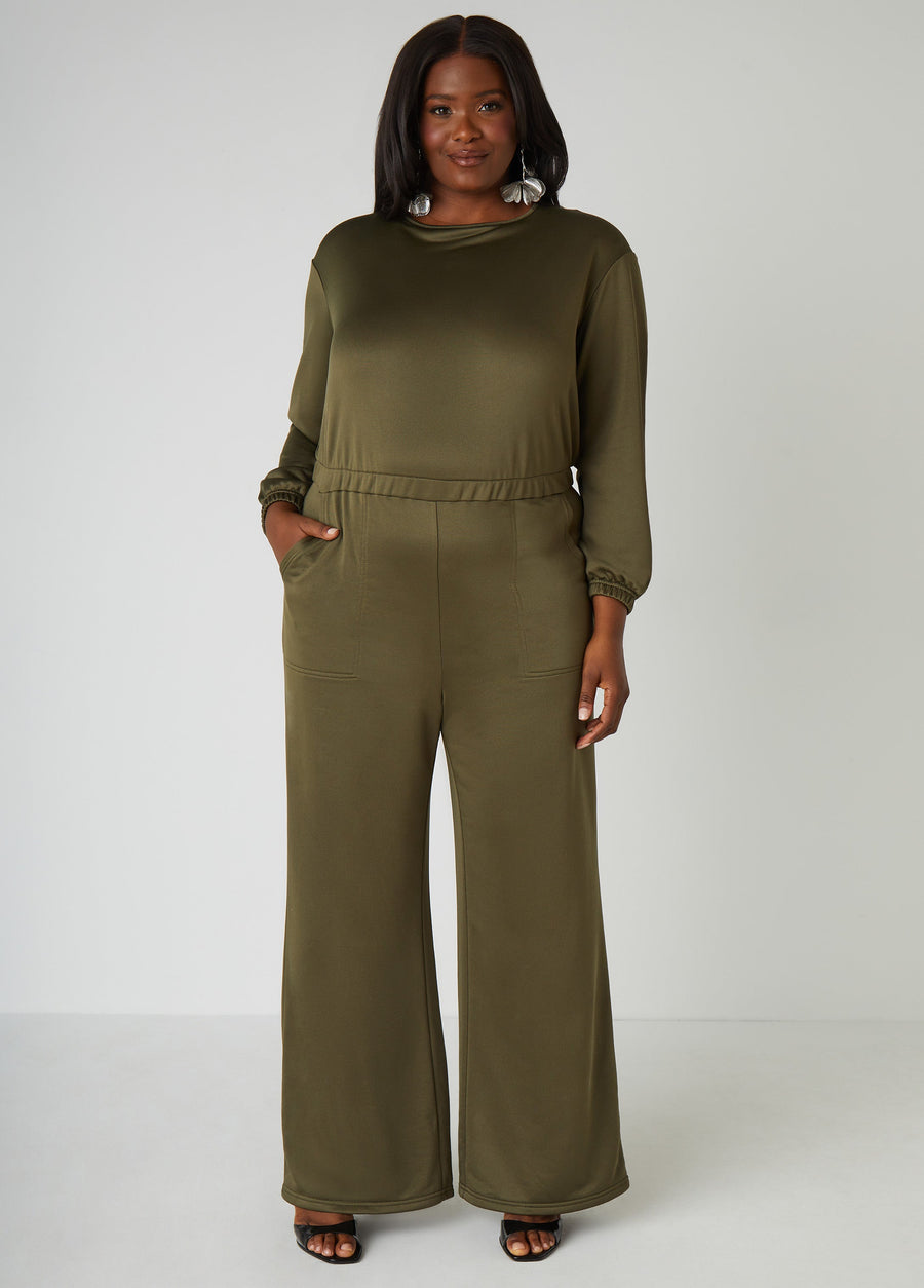 Open Back Wide Leg Jumpsuit