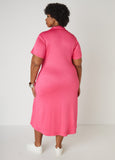 V Neck Polo Maxi Dress