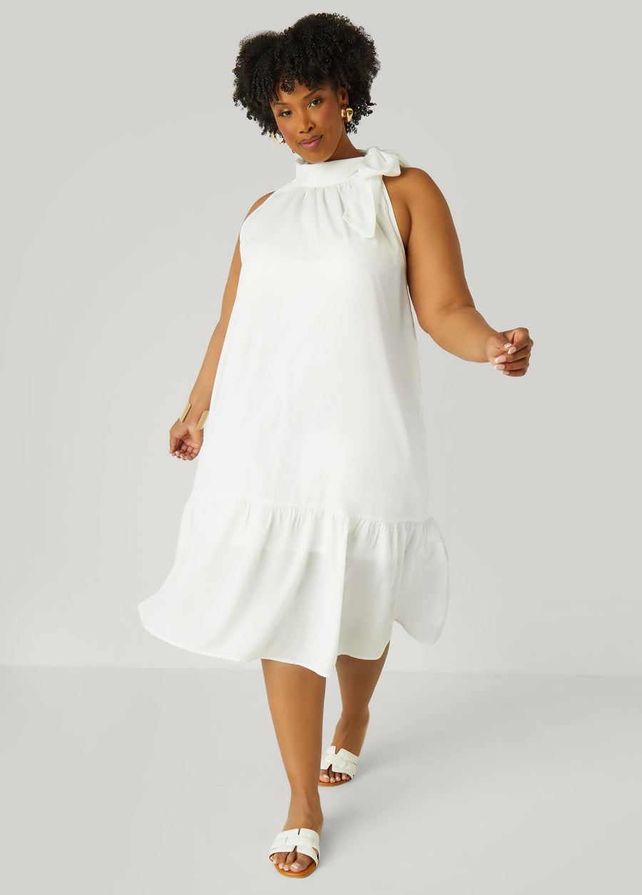 Plus Size Midi Dress Plus Size Semi Formal Dress Little White Dress