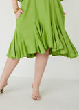 Flounced Off The Shoulder Dress
