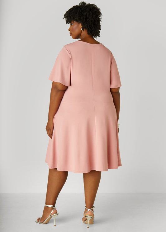 Flutter Sleeve A Line Dress