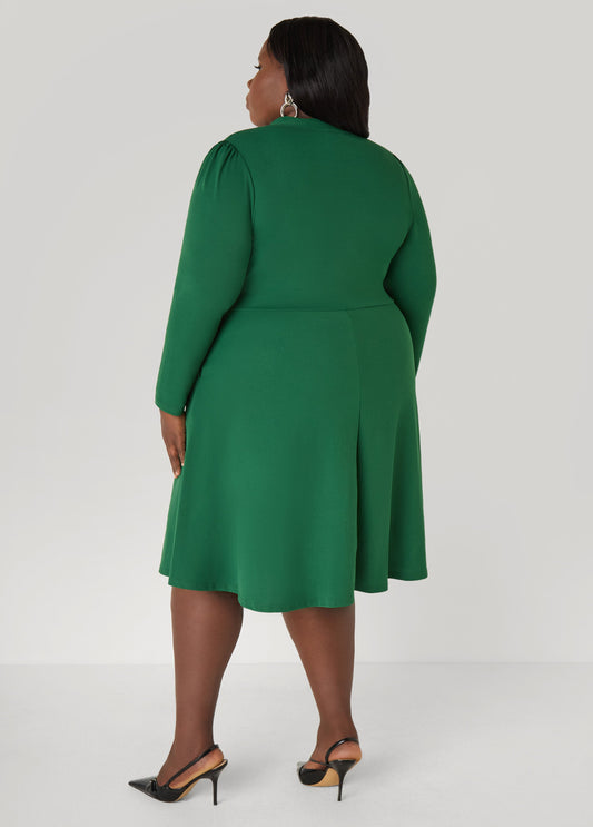 Cutout Tie Neck A Line Dress