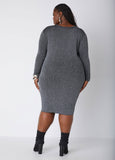 Lurex Bodycon Sweater Dress
