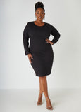 Plus Size Ribbed Midi Bodycon Dress