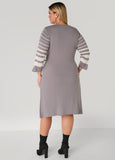 Striped Sweater A Line Dress