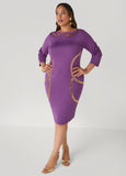 Plus Size Studded Sheath Dress