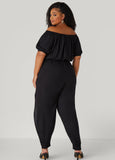 Draped Off The Shoulder Jumpsuit