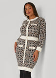 Embellished Intarsia Sweater Dress