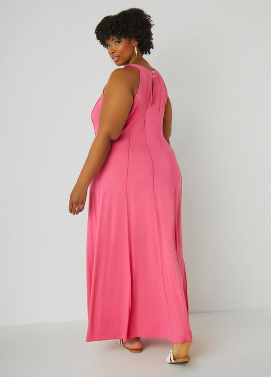 Seamed A Line Maxi Dress