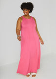 Plus Size Seamed A Line Maxi Dress